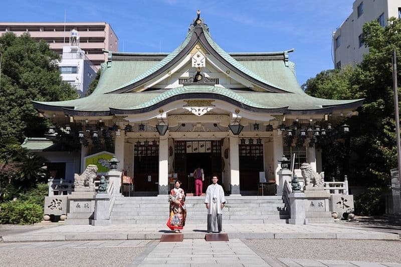Kimonos Photographie au sanctuaire NambaYasaka Osaka