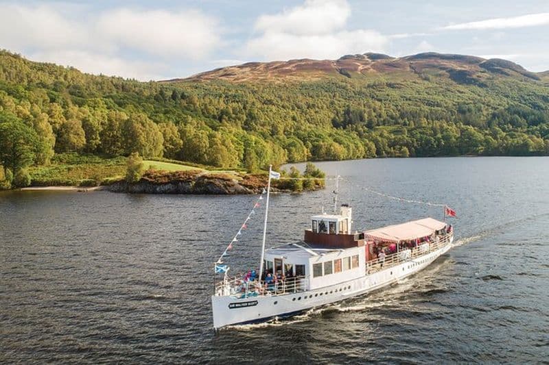 Croisière en bateau à vapeur, démonstration de chiens de berger, promenade de recherche de nourriture, sentier des Trossachs