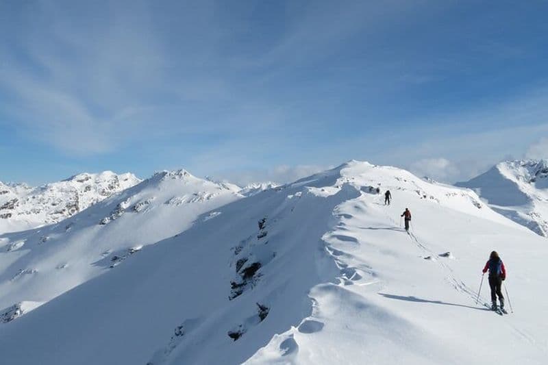 Journée de ski de montagne et de splitboard à Terre de Feu