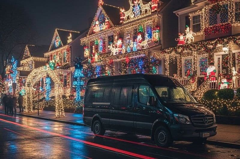 Excursion des lumières de Noël à New York avec 4x4 de luxe ou camionnette sprinter