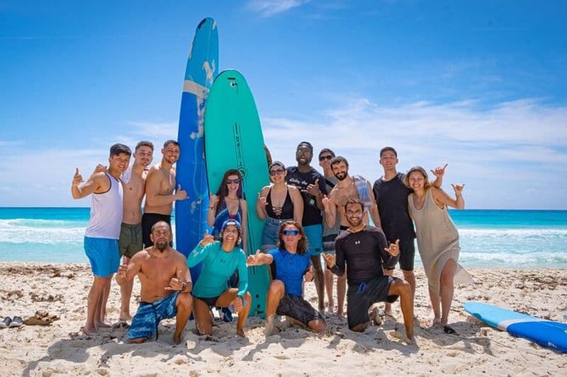 Cours de surf à Cozumel