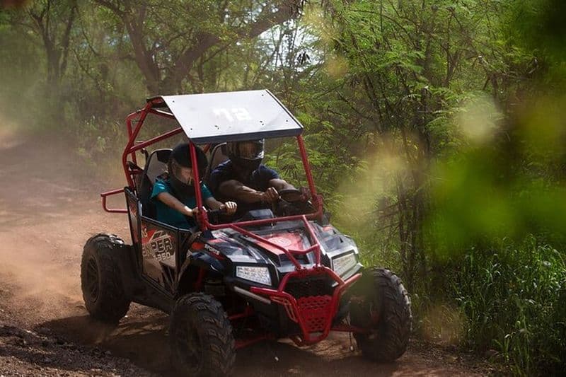 Excursion en VTT hors route et 3 tyroliennes (transport Waikiki en option)