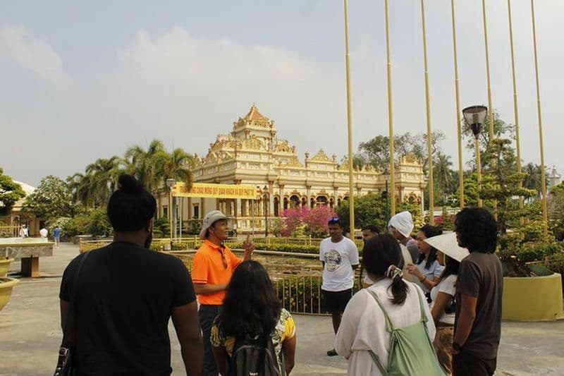 Delta du Mékong Tuk Tuk, pagode Vinh Trang et Sampan d'aviron à main