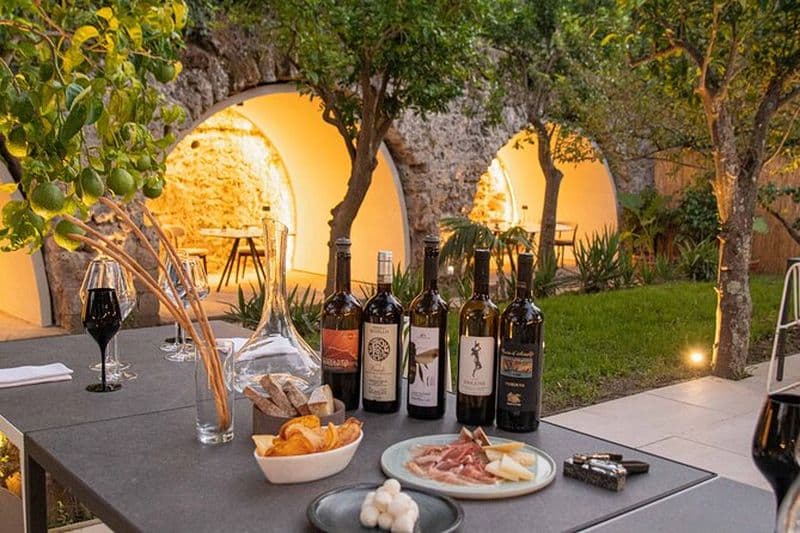 Dégustation de 5 vins avec des produits typiques de Sorrente