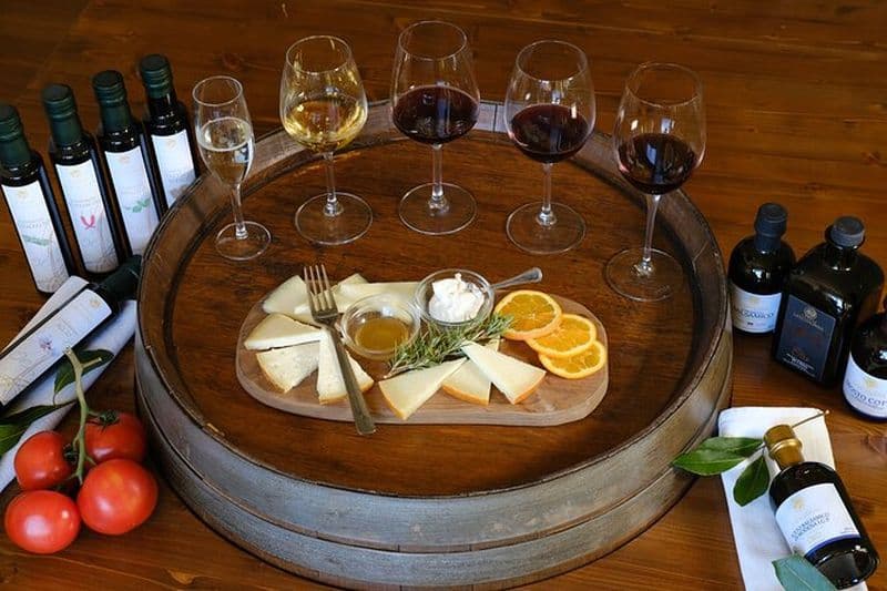 Dégustation privée de vins, d'huiles Evo et de fromages