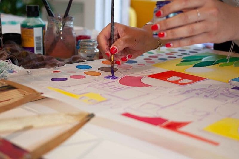 Atelier privé de peinture sur soie à Jérusalem - Créer un foulard -