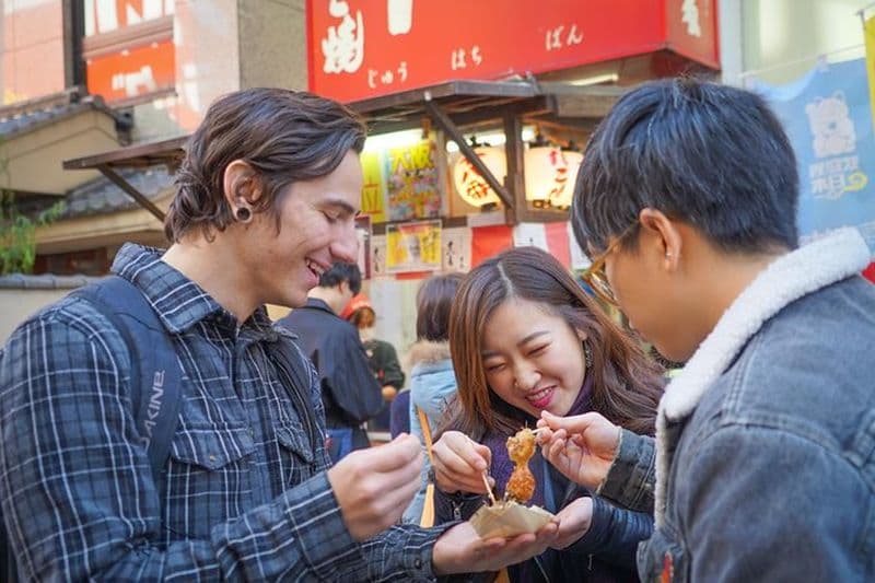 Osaka Visite à pied gastronomique locale à Dotonbori et Shinsekai