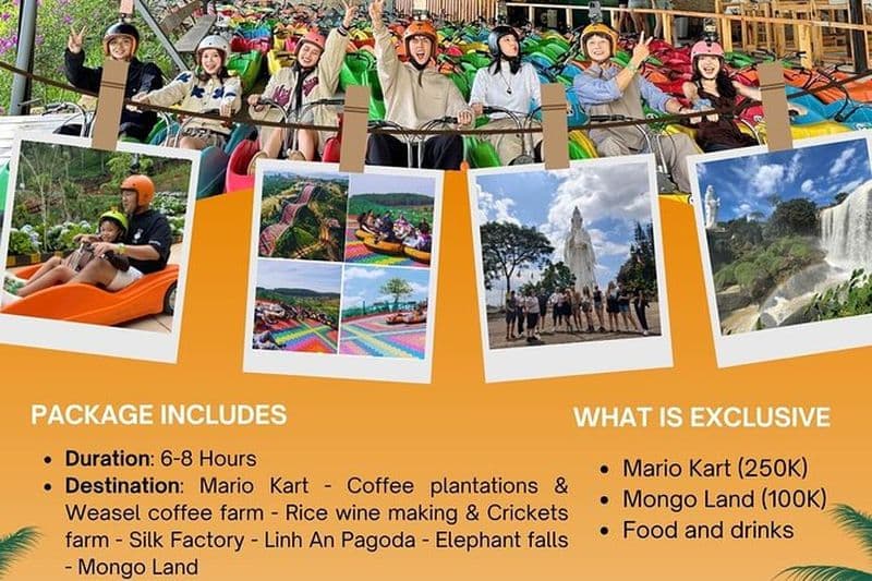 Dalat Mario Kart - Mongoland - Circuit de groupe à la campagne