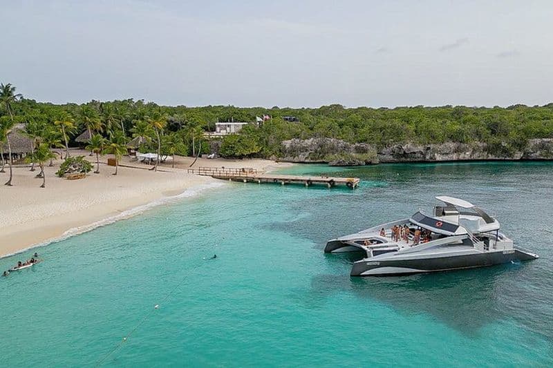Croisière festive en catamaran à Punta Cana avec plongée avec tuba et parachute ascensionnel
