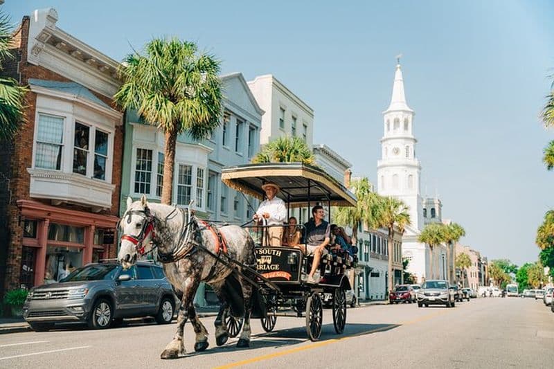 Visite historique à cheval et en calèche du Vieux-Sud de Charleston