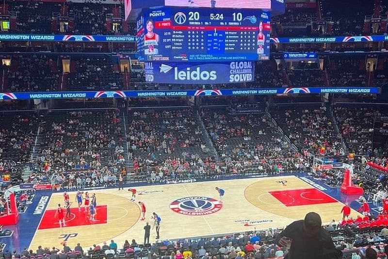 Match de basket des Washington Wizards à la Capital One Arena