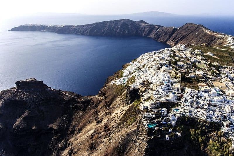 Santorin: randonnée et coucher de soleil sur la caldeira