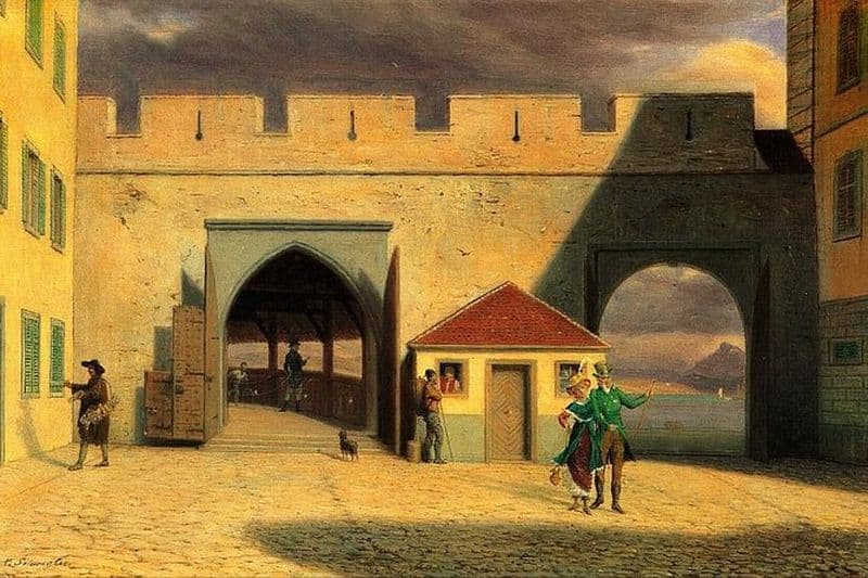 1 heure et demie de visite à pied privée avec veilleur de nuit de la partie médiévale de Lucerne