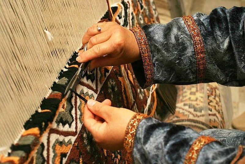 Atelier de tissage de tapis de Fès