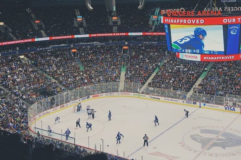 Match de hockey sur glace des Canucks de Vancouver au Rogers Arena