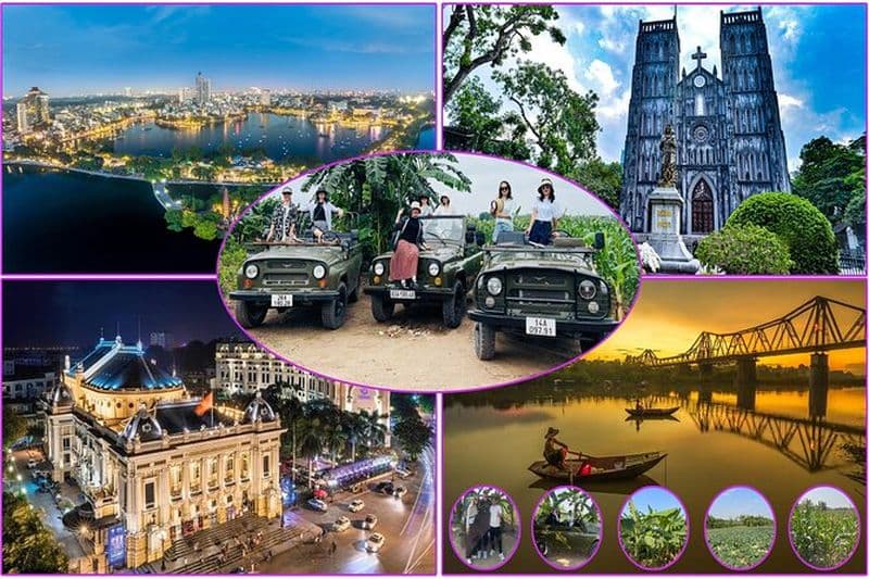 Excursion en jeep en petit groupe à Hanoï