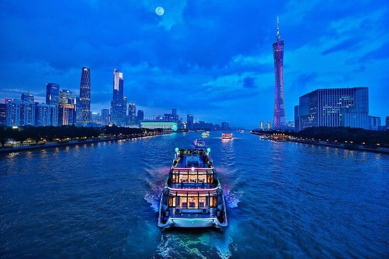 Billet Croisière nocturne sur la rivière des Perles de Guangzhou et visite nocturne de la tour Canton