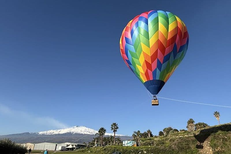 Vol en montgolfière vers le centre de la Sicile ou l'Etna