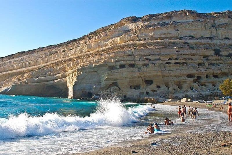 Billet Sud de la Crète : plage de Matala et l'ancienne Gortyne