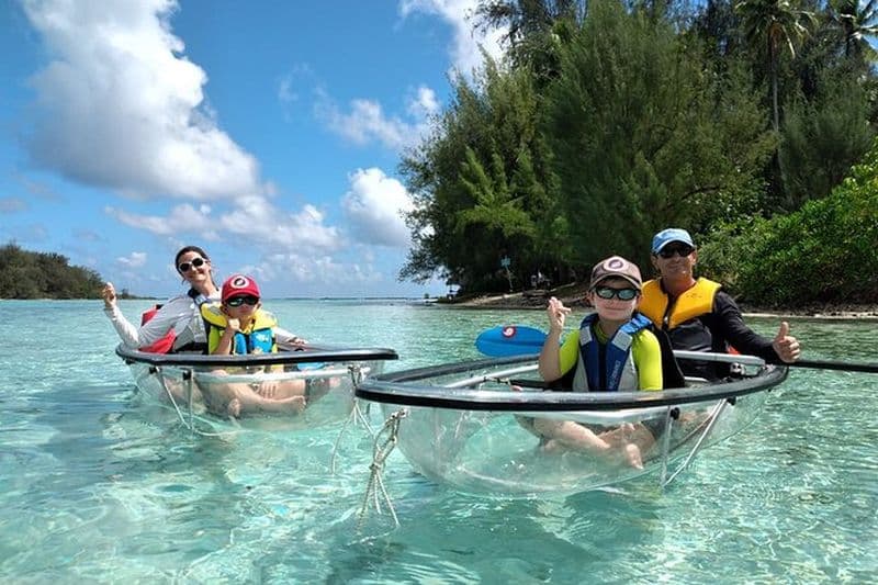 Eco excursion guidée au lagon de Moorea en kayak transparent Après-midi 2h