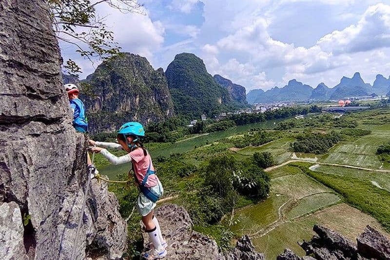 De Yangshuo Via Ferrata avec transfert 3 heures Visite privée