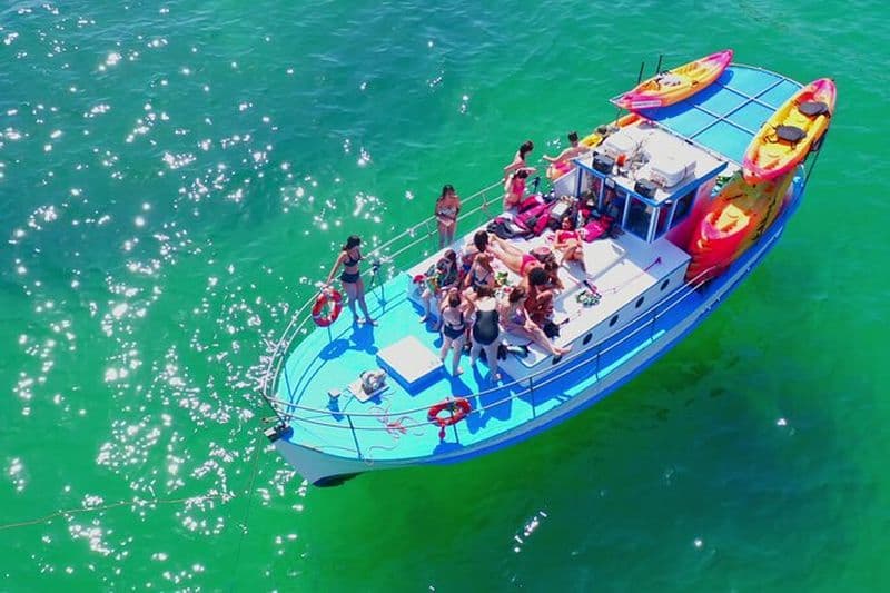 Alvor à Lagos Journée Complète Aventure Kayak Plongée avec tuba et plaisir