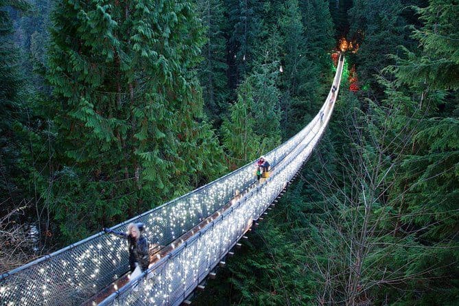 Explorez Vancouver City & Capilano Suspension Bridge Canyon Lights
