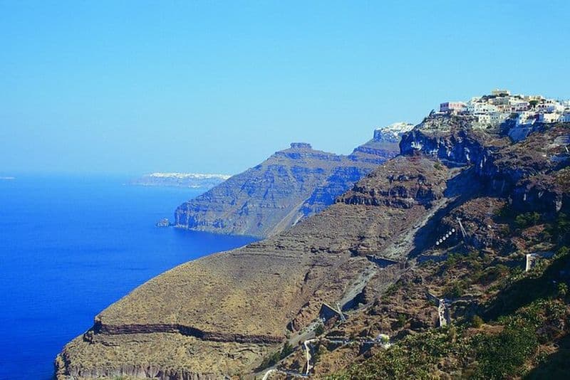 Visite à pied de la caldeira de Santorin