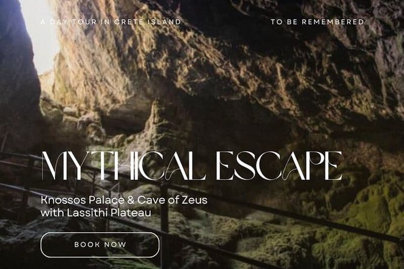 Escapade mythique : grotte de Zeus et palais de Knossos avec le plateau de Lassithi au départ d'Héraklion