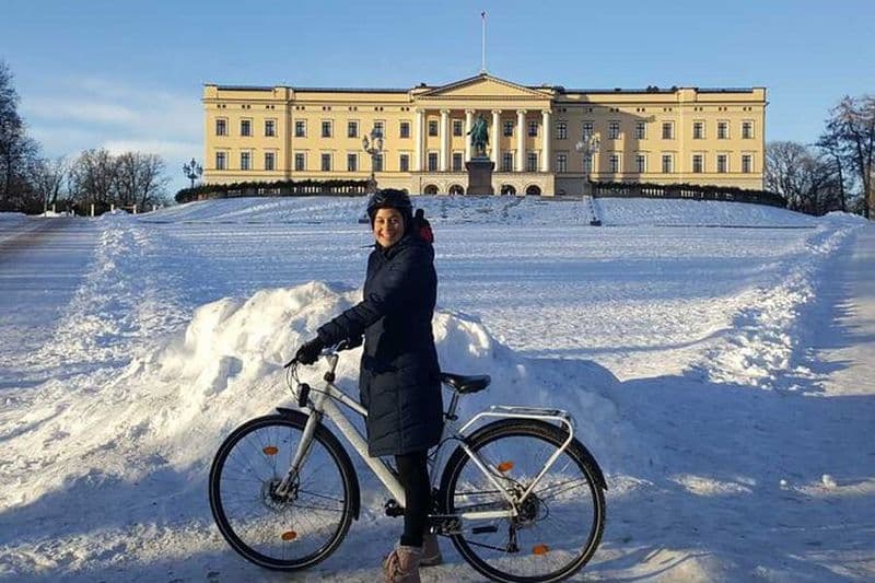 Visite à vélo des points forts de l'hiver à Oslo