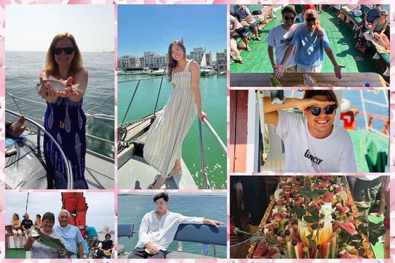 excursion en bateau de 9:00 à 15:00 avec pêche, baignade, barbecue et dessert