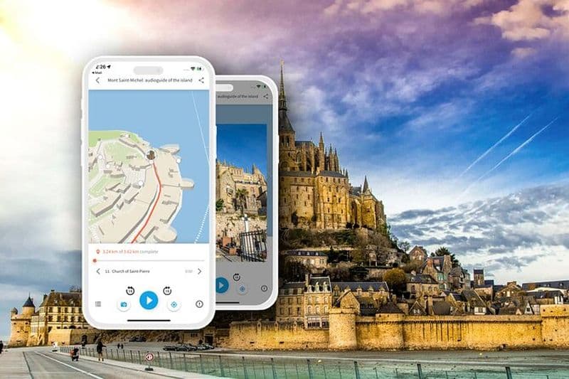 Visite à pied de l'île du Mont Saint-Michel avec audioguide (pas de billet)