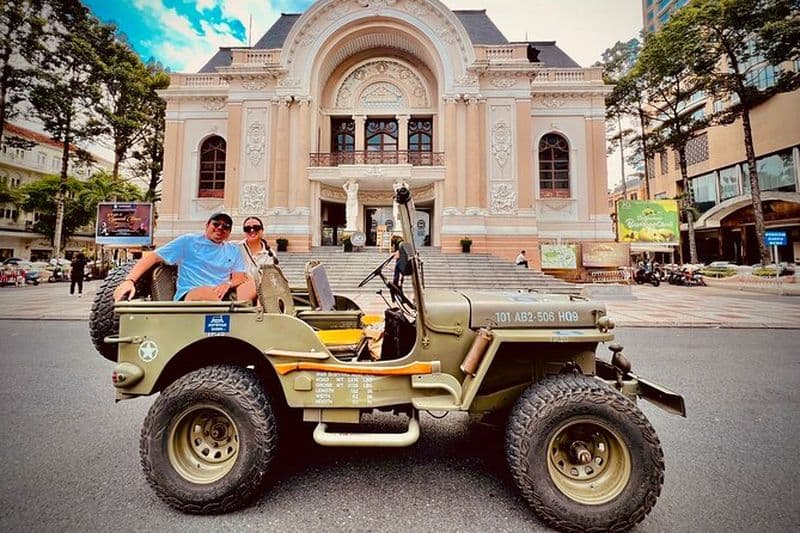 Visite privée d'une demi-journée à Hô Chi Minh-Ville en jeep de l'armée américaine