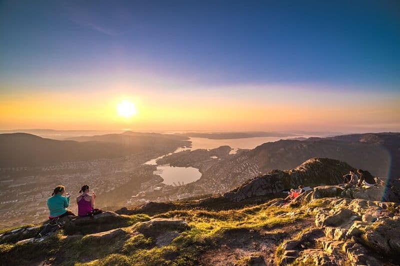 Bergen la nuit: Visite du téléphérique du mont Ulriken & Floyen