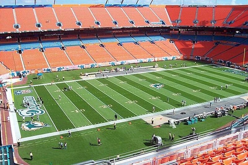 Match de football des Dolphins de Miami au Hard Rock Stadium