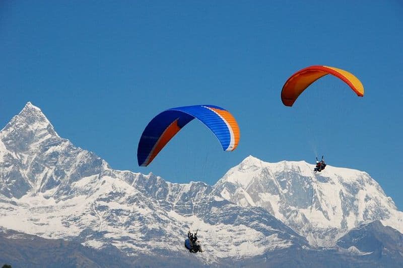 Vol en tandem en parapente au départ de Pokhara avec photos et vidéo