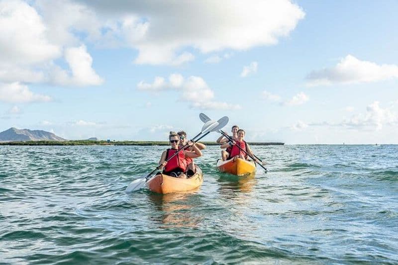 Visite guidée en vélo électrique et en kayak des îles Mokulua à Kailua, Oahu