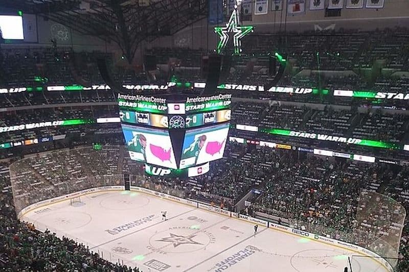 Match de hockey sur glace des Stars de Dallas au American Airlines Center