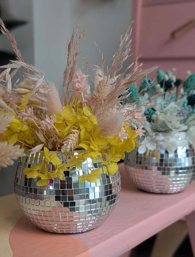 Billet Composez votre boule disco en fleurs séchées