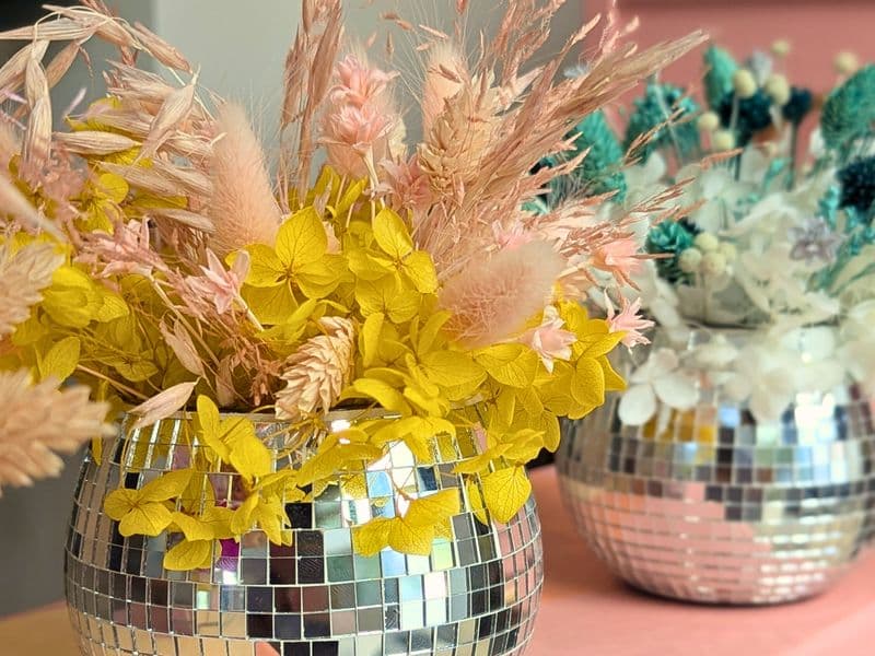 Billet Composez votre boule disco en fleurs séchées