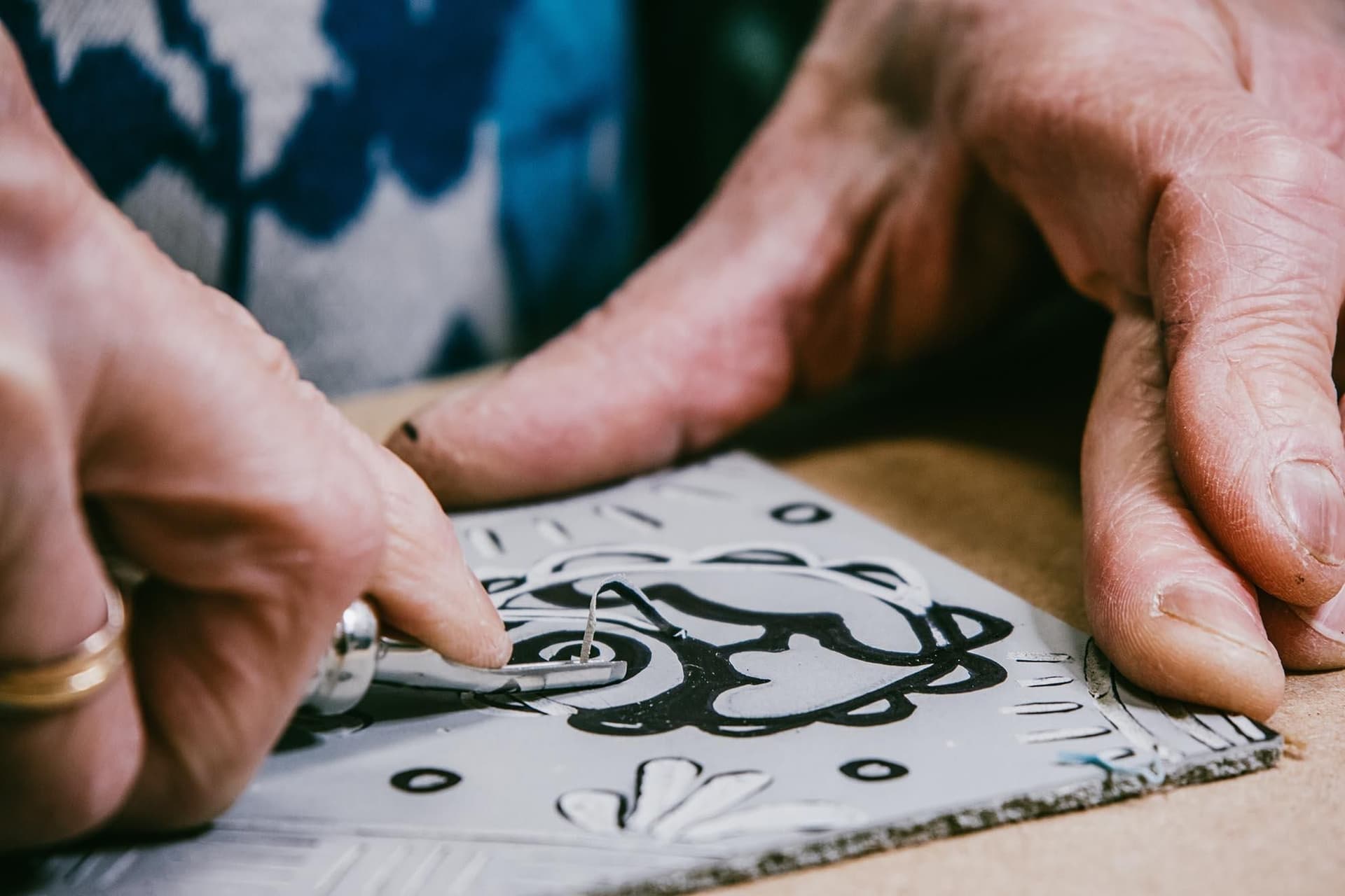 Billet Imprimez votre linogravure sur textile