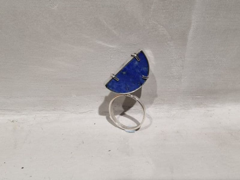 Billet Créez votre bague en argent sertie de lapis-lazuli