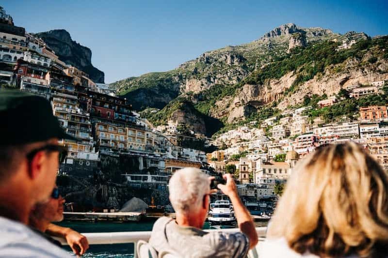 Billet Au départ de Rome : excursion d'une journée sur la côte amalfitaine et à Positano avec croisière