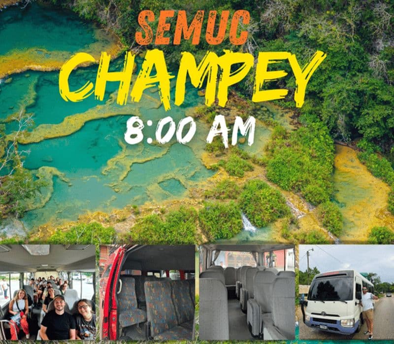 Billet Transfert partagé Semuc champey, Lanquin
