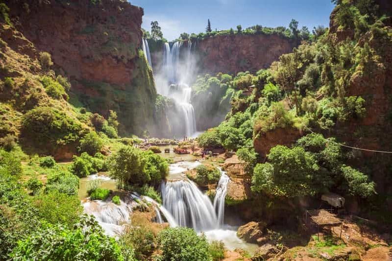 Billet Excursion d'une journée aux cascades d'Ouzoud et promenade en bateau au départ de Marrakech