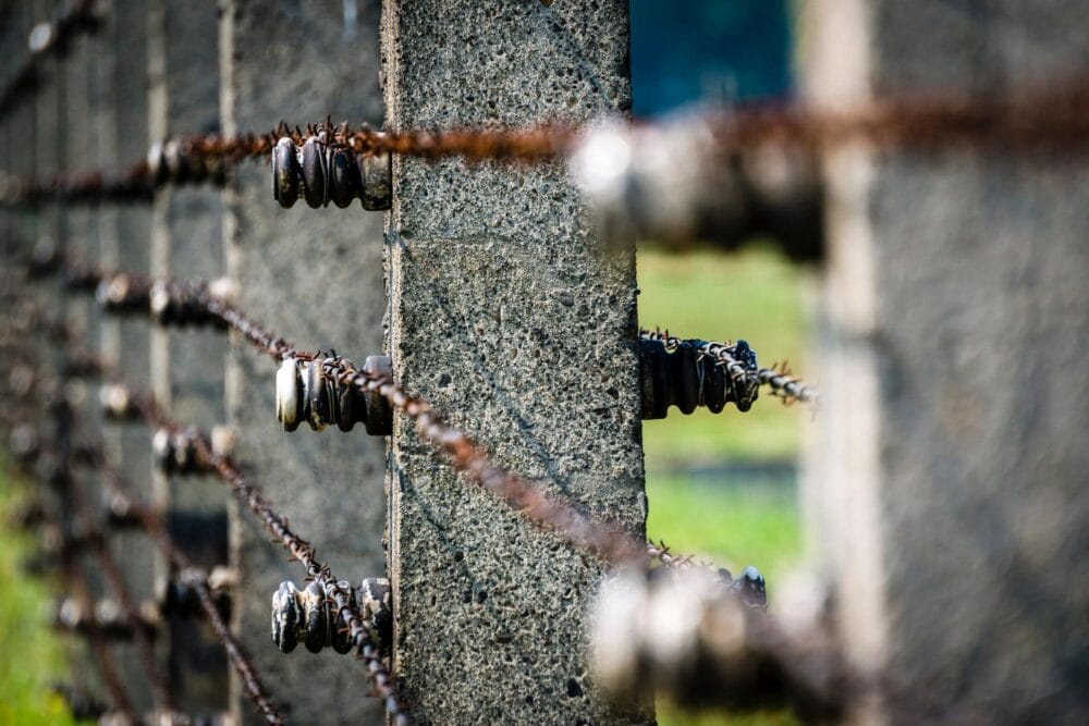 Barbelés à Auschwitz-Birkenau