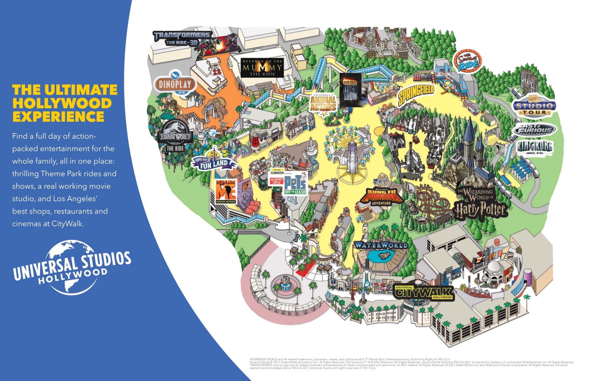 Plan de l'Universal Studios Hollywood, Los Angeles