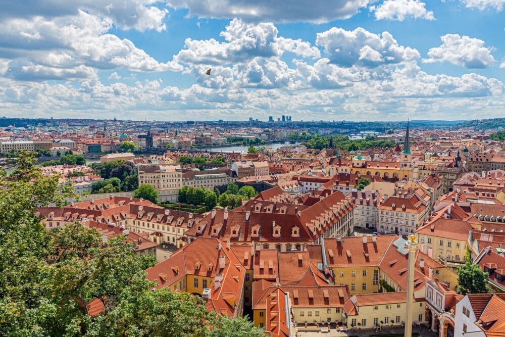 Vue sur Prague depuis palais lobkowiczc