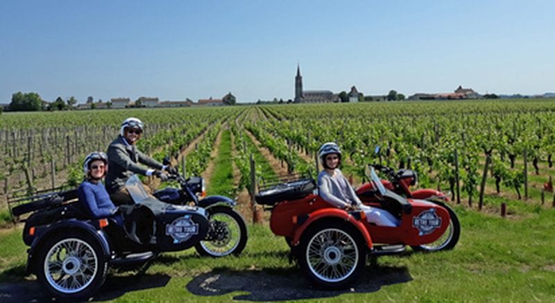 Billet Visite de vignoble et dégustation de vin en side-car à Saint Emilion
