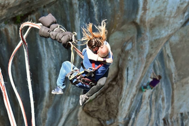 Billet Saut à l'élastique en tandem filmé au Viaduc de Banne - Ardèche